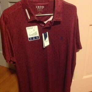 Izod Men's Performance Short Sleeve Large Golf Shirt - New with Tags